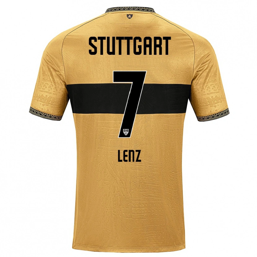 Danxen Bambino Maglia Vadim Lenz #7 Marrone Nero Bianco Kit Gara Away 2026/27 Maglietta