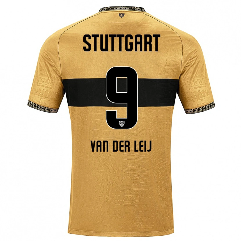 Danxen Bambino Maglia Tim Van Der Leij #9 Marrone Nero Bianco Kit Gara Away 2026/27 Maglietta
