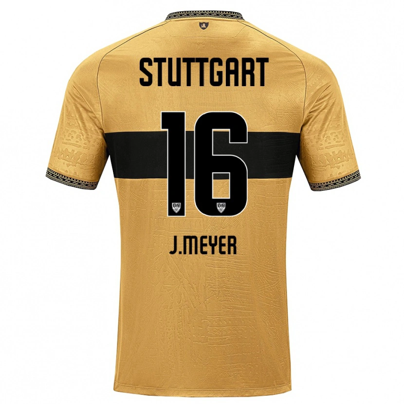Danxen Bambino Maglia Jordan Meyer #16 Marrone Nero Bianco Kit Gara Away 2026/27 Maglietta