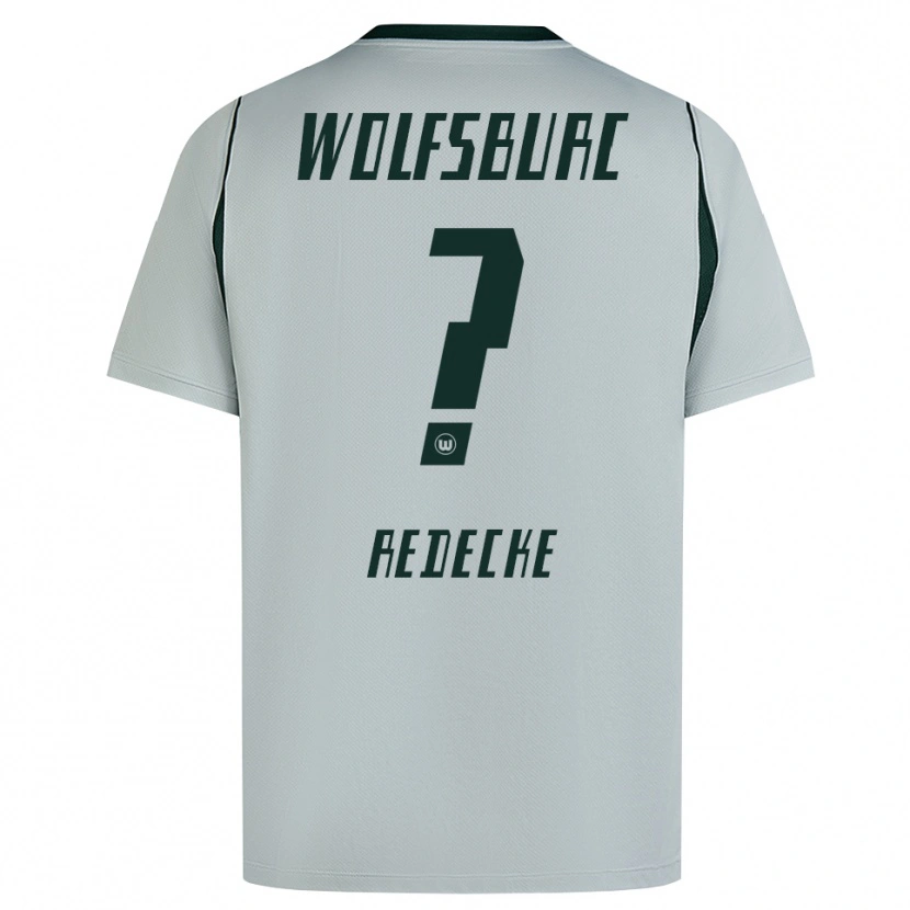 Danxen Bambino Maglia Jan Redecke #0 Grigio Verde Kit Gara Away 2026/27 Maglietta