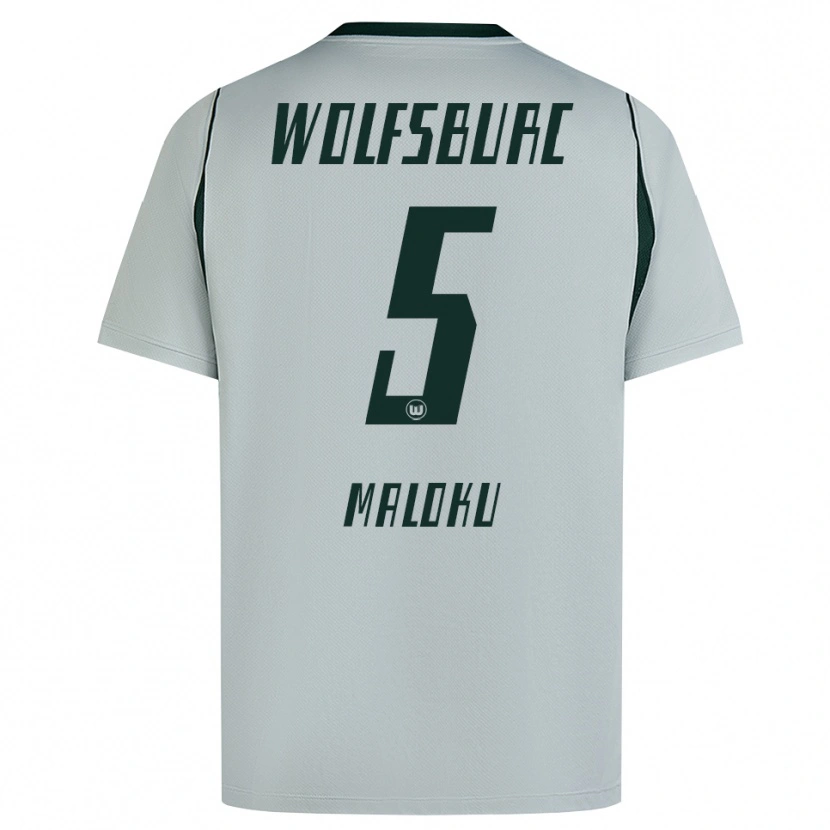 Danxen Bambino Maglia Enuar Maloku #5 Grigio Verde Kit Gara Away 2026/27 Maglietta