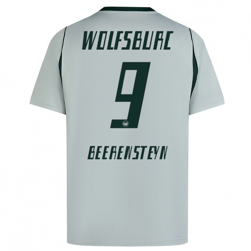Danxen Bambino Maglia Lineth Beerensteyn #9 Grigio Verde Kit Gara Away 2026/27 Maglietta