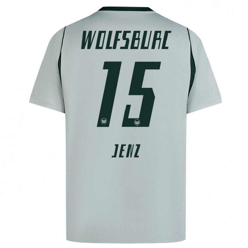 Danxen Bambino Maglia Moritz Jenz #15 Grigio Verde Kit Gara Away 2026/27 Maglietta