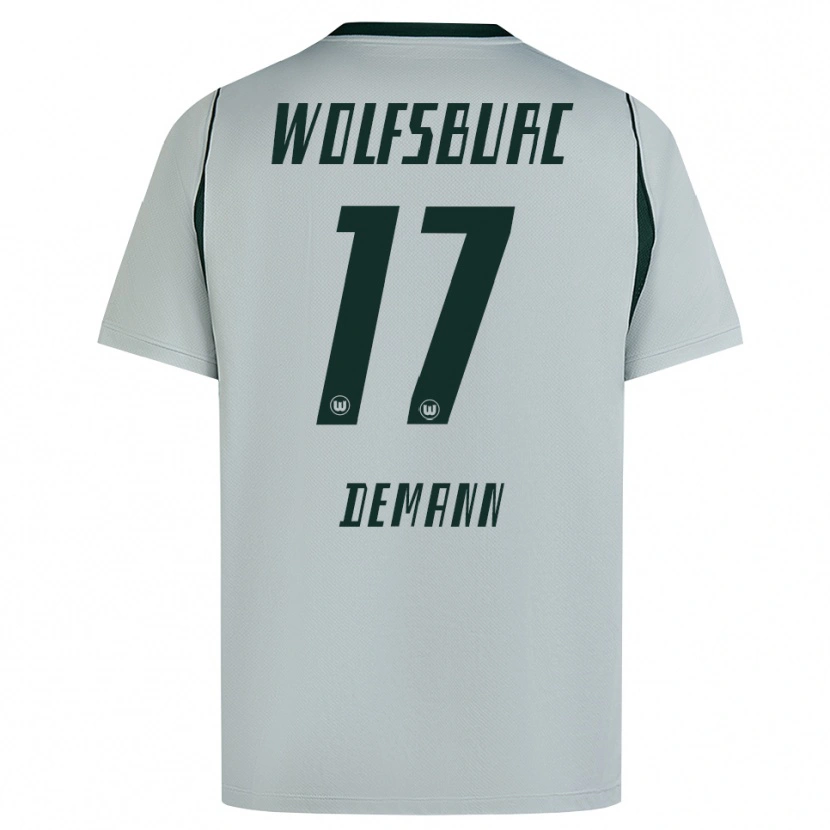 Danxen Bambino Maglia Kristin Demann #17 Grigio Verde Kit Gara Away 2026/27 Maglietta