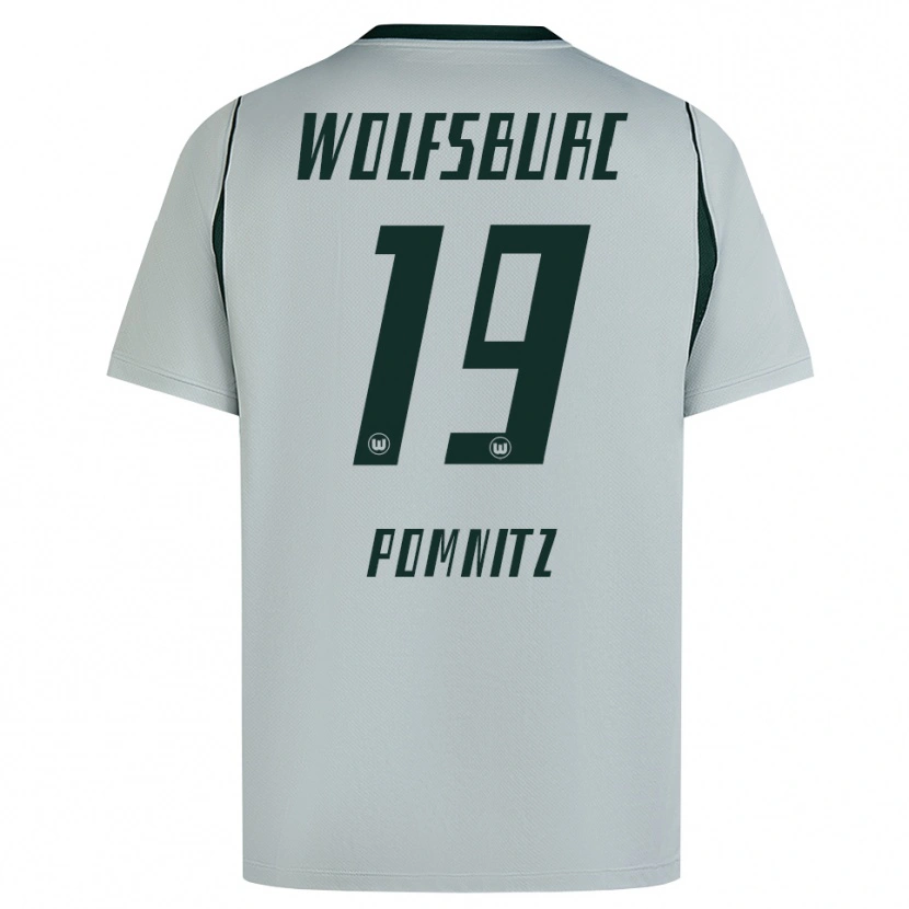 Danxen Bambino Maglia Leonard Pomnitz #19 Grigio Verde Kit Gara Away 2026/27 Maglietta
