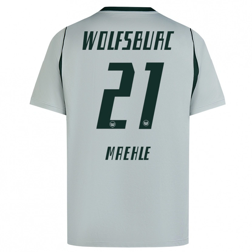 Danxen Bambino Maglia Joakim Maehle #21 Grigio Verde Kit Gara Away 2026/27 Maglietta