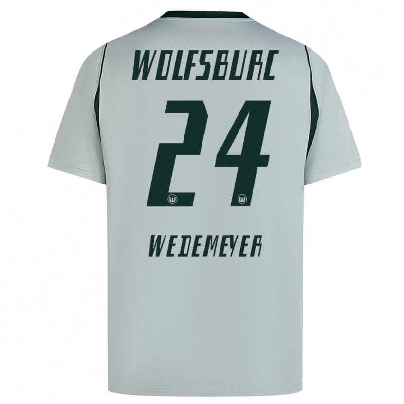 Danxen Bambino Maglia Joelle Wedemeyer #24 Grigio Verde Kit Gara Away 2026/27 Maglietta