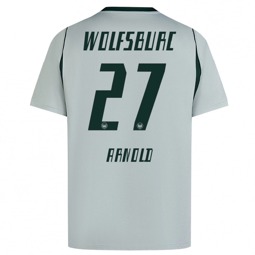 Danxen Bambino Maglia Maximilian Arnold #27 Grigio Verde Kit Gara Away 2026/27 Maglietta