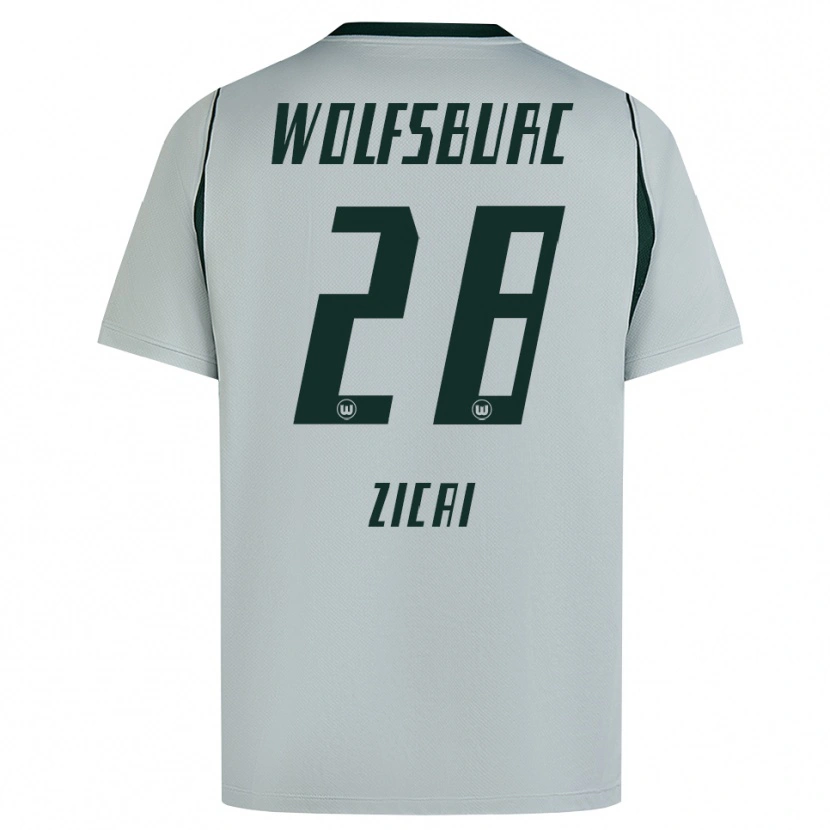 Danxen Bambino Maglia Cora Zicai #28 Grigio Verde Kit Gara Away 2026/27 Maglietta