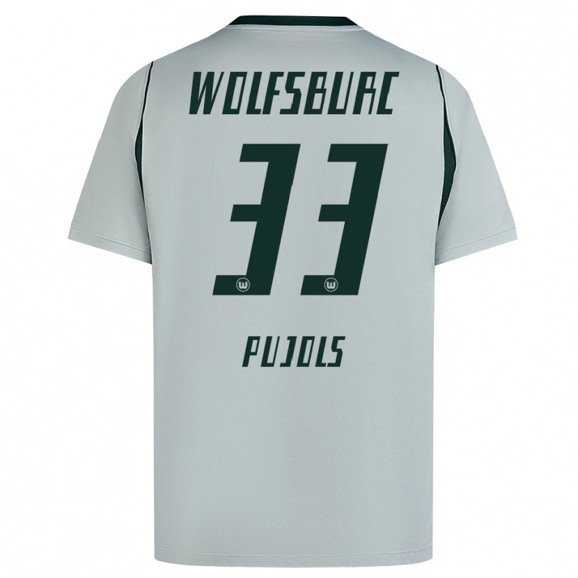 Danxen Bambino Maglia Judit Pujols #33 Grigio Verde Kit Gara Away 2026/27 Maglietta
