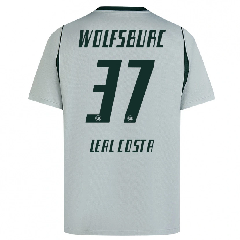 Danxen Bambino Maglia David Leal Costa #37 Grigio Verde Kit Gara Away 2026/27 Maglietta
