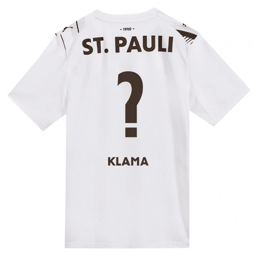 Danxen Bambino Maglia Matthias Klama #0 Caffè Bianco Rosso Kit Gara Away 2026/27 Maglietta