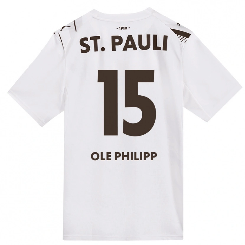 Danxen Bambino Maglia Michel Ole Philipp #15 Caffè Bianco Rosso Kit Gara Away 2026/27 Maglietta