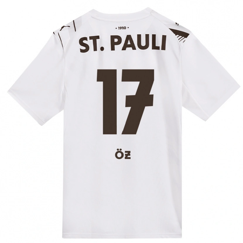 Danxen Bambino Maglia Rüchan Öz #17 Caffè Bianco Rosso Kit Gara Away 2026/27 Maglietta