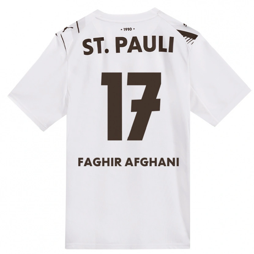 Danxen Bambino Maglia Younan Faghir Afghani #17 Caffè Bianco Rosso Kit Gara Away 2026/27 Maglietta