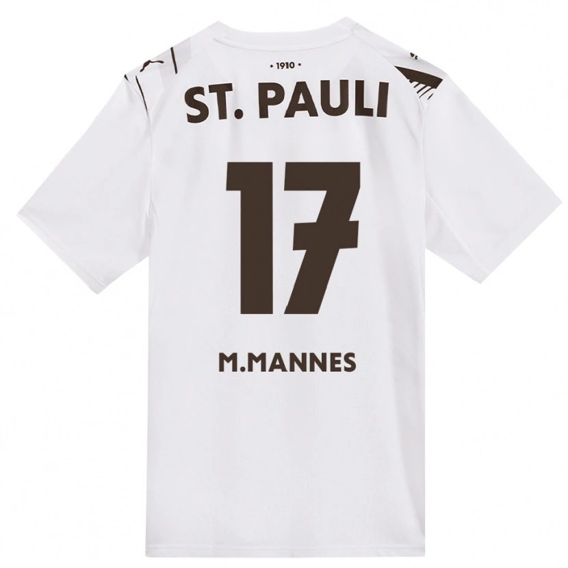 Danxen Bambino Maglia Verena Maria Mannes #17 Caffè Bianco Rosso Kit Gara Away 2026/27 Maglietta