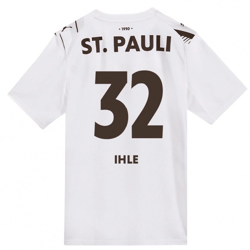 Danxen Bambino Maglia Friederike Ihle #32 Caffè Bianco Rosso Kit Gara Away 2026/27 Maglietta