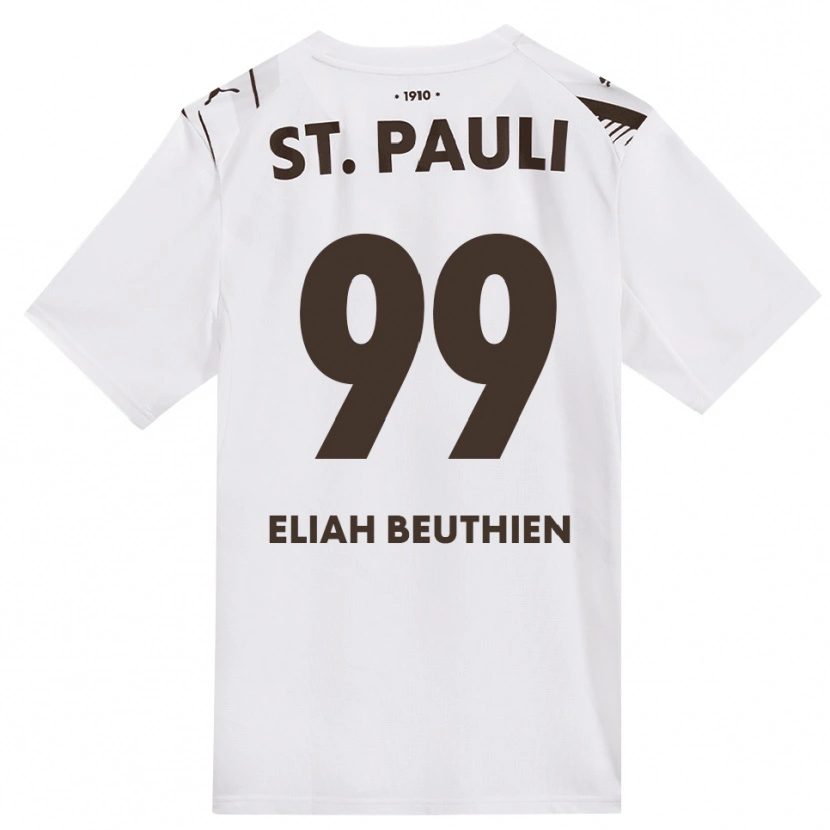 Danxen Bambino Maglia Jaron Eliah Beuthien #99 Caffè Bianco Rosso Kit Gara Away 2026/27 Maglietta