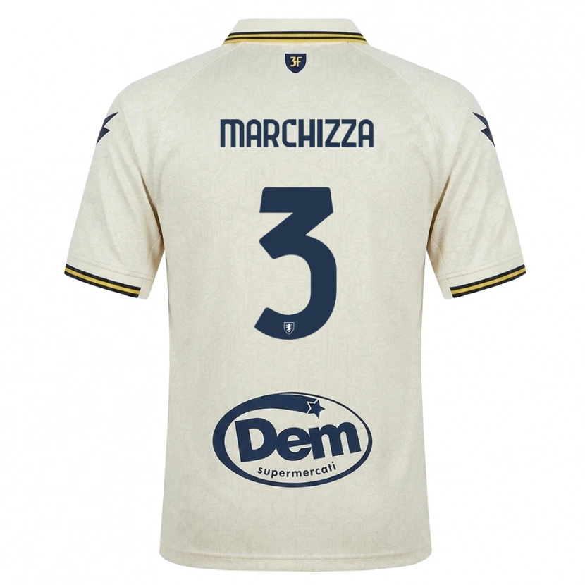 Danxen Bambino Maglia Riccardo Marchizza #3 Oldlace Giallo Nero Kit Gara Away 2026/27 Maglietta