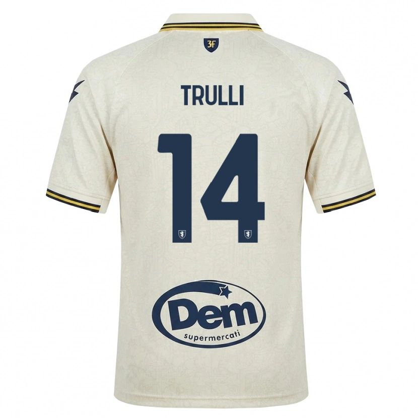 Danxen Bambino Maglia Lorenzo Trulli #14 Oldlace Giallo Nero Kit Gara Away 2026/27 Maglietta