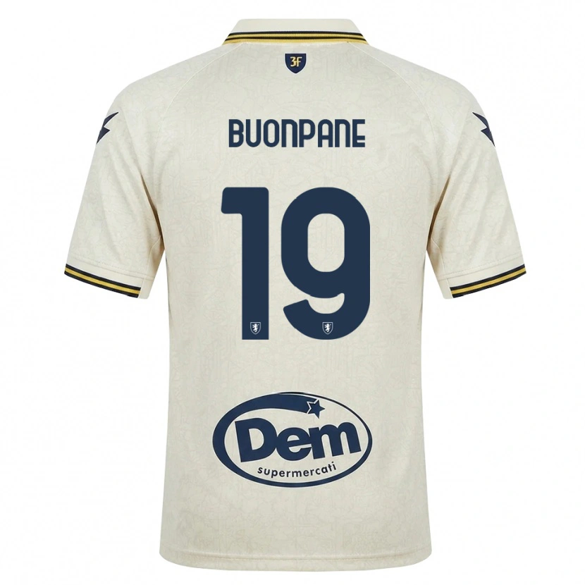 Danxen Bambino Maglia Davide Buonpane #19 Oldlace Giallo Nero Kit Gara Away 2026/27 Maglietta