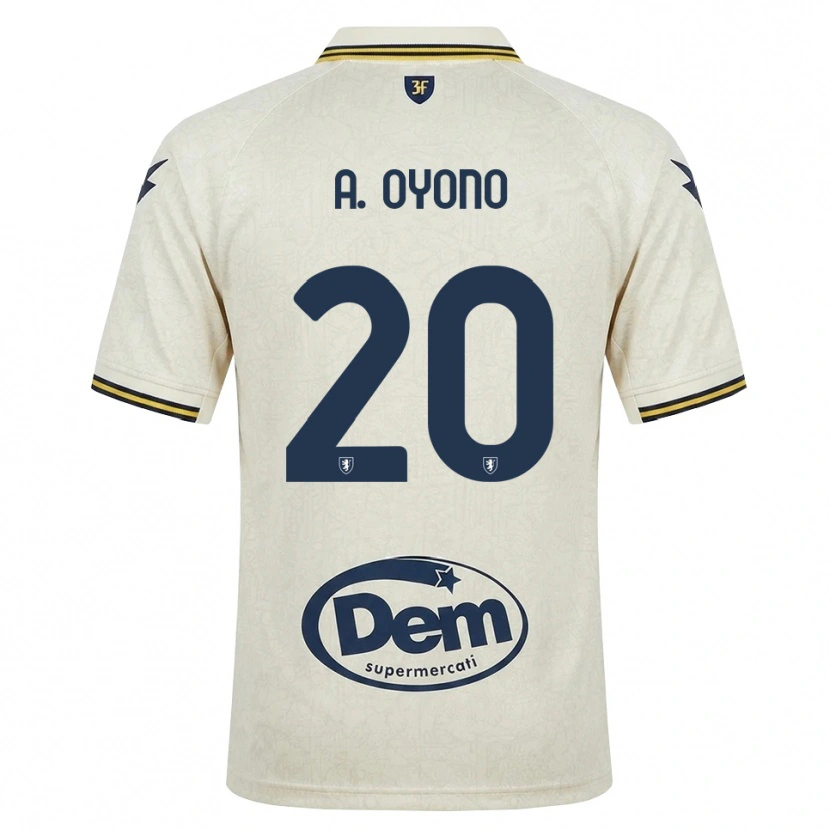 Danxen Bambino Maglia Anthony Oyono #20 Oldlace Giallo Nero Kit Gara Away 2026/27 Maglietta