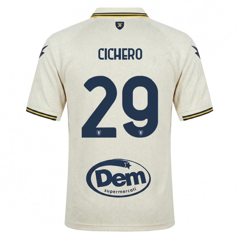 Danxen Bambino Maglia Alejandro Cichero #29 Oldlace Giallo Nero Kit Gara Away 2026/27 Maglietta