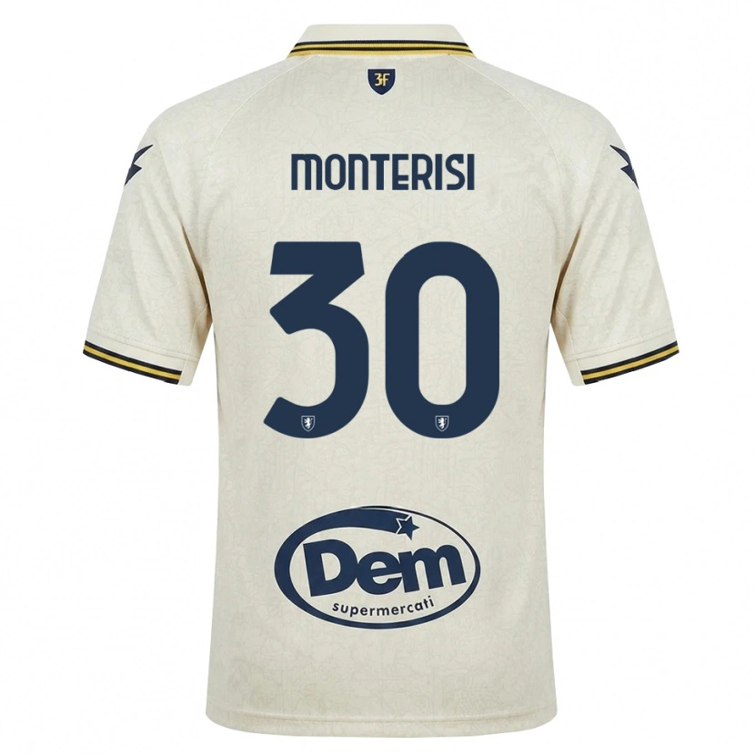 Danxen Bambino Maglia Ilario Monterisi #30 Oldlace Giallo Nero Kit Gara Away 2026/27 Maglietta