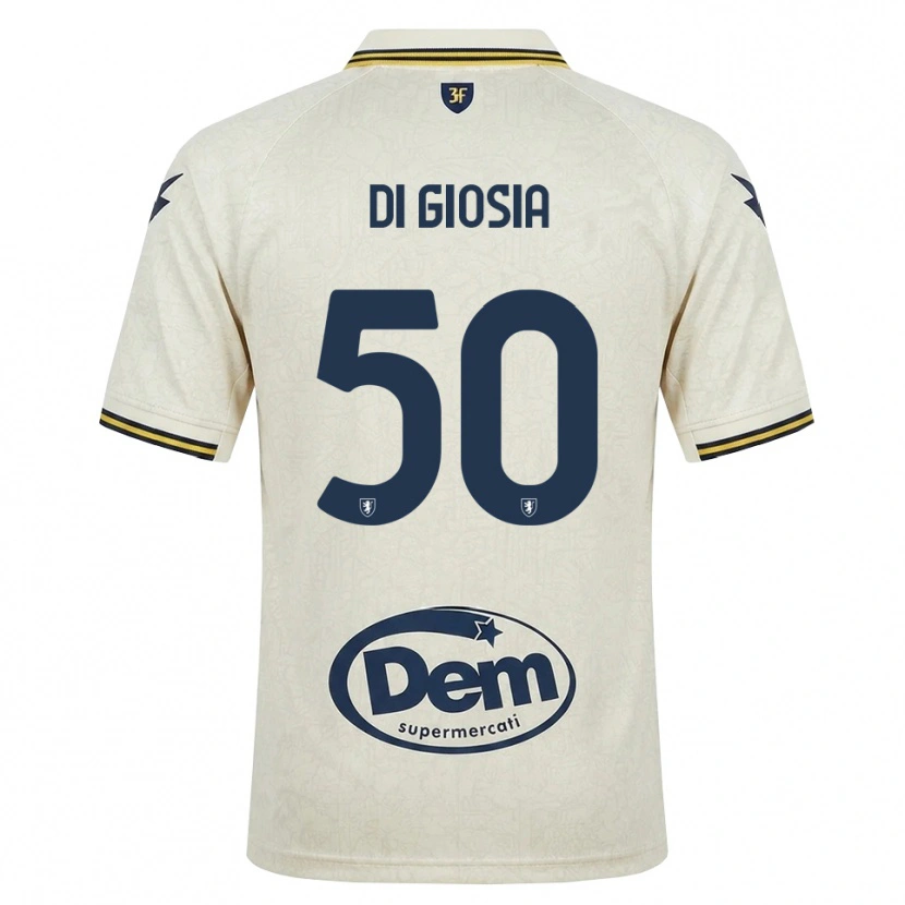 Danxen Bambino Maglia Jacopo Di Giosia #50 Oldlace Giallo Nero Kit Gara Away 2026/27 Maglietta