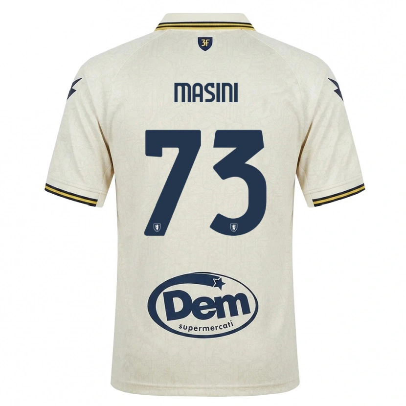 Danxen Bambino Maglia Patrizio Masini #73 Oldlace Giallo Nero Kit Gara Away 2026/27 Maglietta