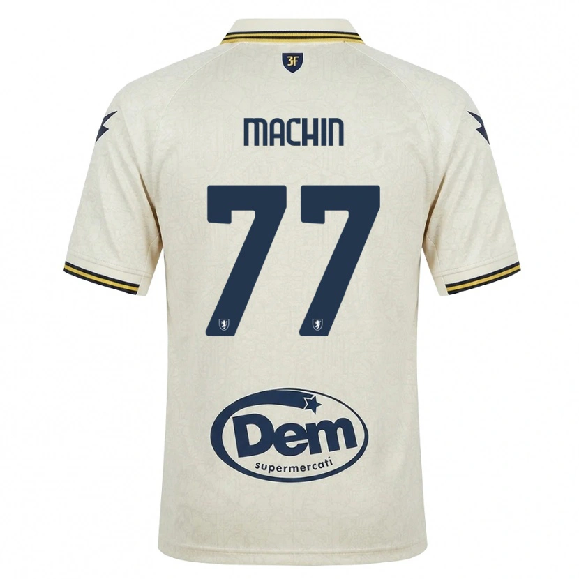 Danxen Bambino Maglia José Machín #77 Oldlace Giallo Nero Kit Gara Away 2026/27 Maglietta