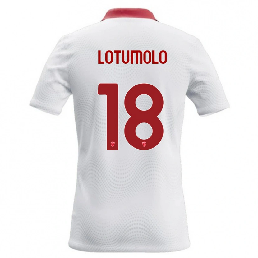 Danxen Bambino Maglia Matteo Lotumolo #18 Bianco Rosso Kit Gara Away 2026/27 Maglietta