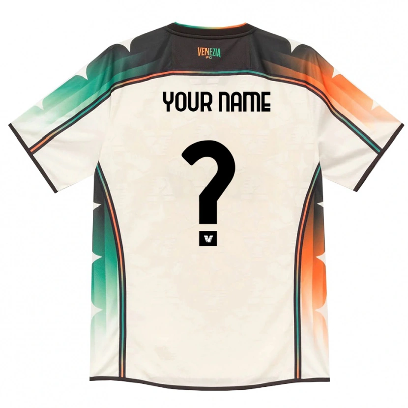 Danxen Bambino Maglia Il Tuo Nome #0 Oldlace Arancio Verde Kit Gara Away 2026/27 Maglietta