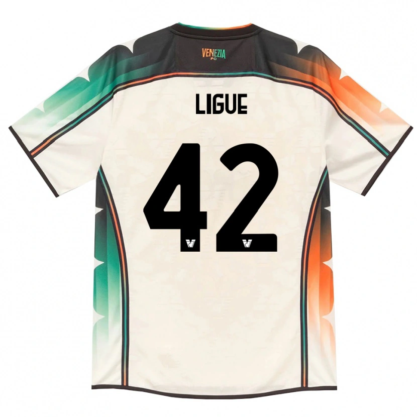 Danxen Bambino Maglia Junior Ligue #42 Oldlace Arancio Verde Kit Gara Away 2026/27 Maglietta