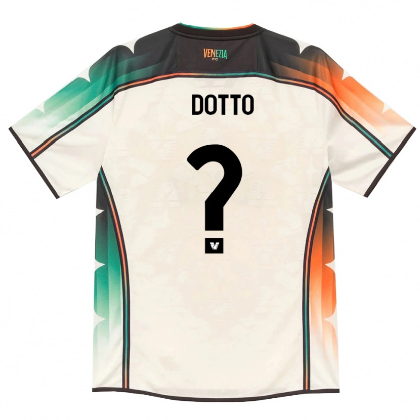 Danxen Bambino Maglia Edoardo Dotto #0 Oldlace Arancio Verde Kit Gara Away 2026/27 Maglietta