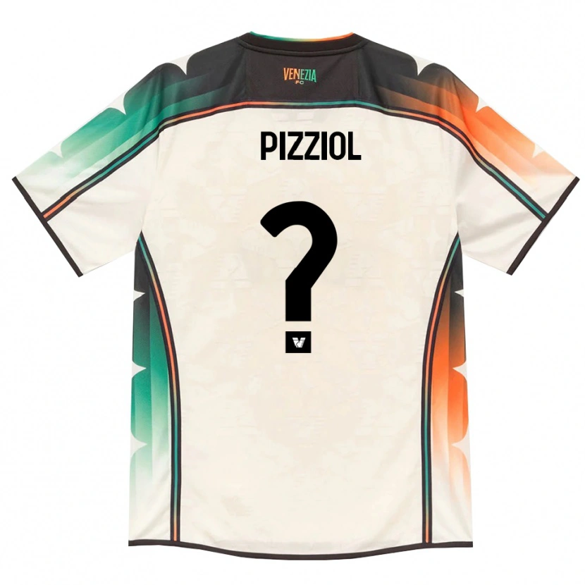 Danxen Bambino Maglia Giacomo Pizziol #0 Oldlace Arancio Verde Kit Gara Away 2026/27 Maglietta