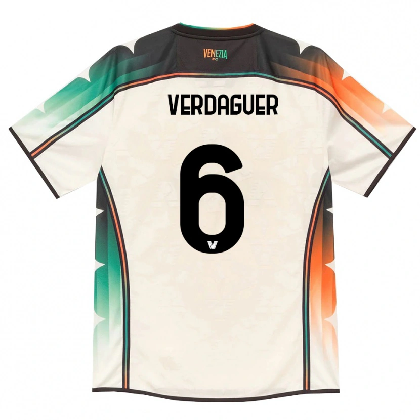 Danxen Bambino Maglia Judith Verdaguer #6 Oldlace Arancio Verde Kit Gara Away 2026/27 Maglietta
