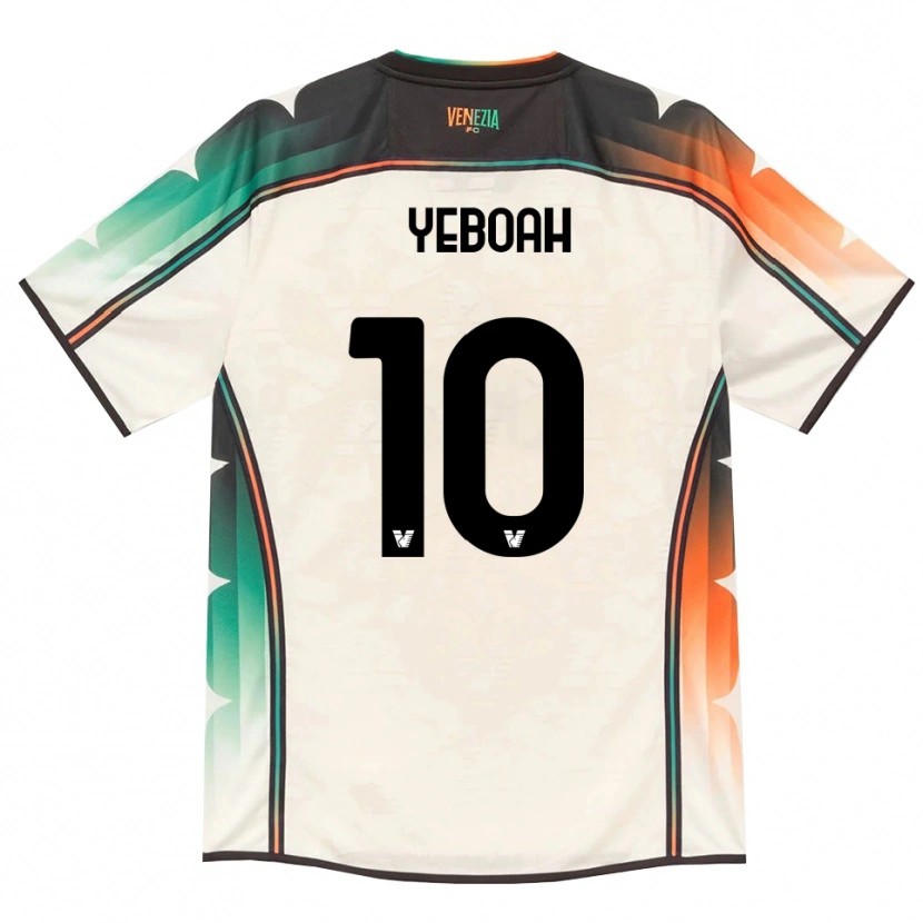 Danxen Bambino Maglia John Yeboah #10 Oldlace Arancio Verde Kit Gara Away 2026/27 Maglietta