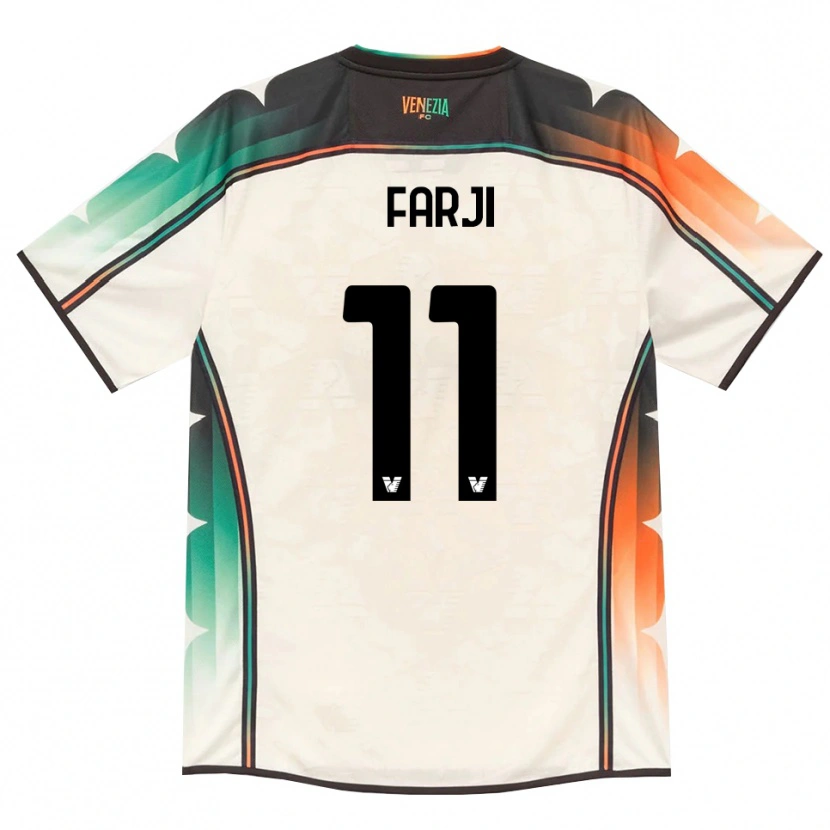 Danxen Bambino Maglia Marko Farji #11 Oldlace Arancio Verde Kit Gara Away 2026/27 Maglietta