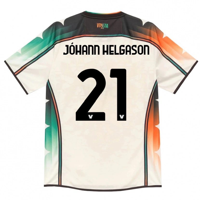 Danxen Bambino Maglia Thórir Jóhann Helgason #21 Oldlace Arancio Verde Kit Gara Away 2026/27 Maglietta