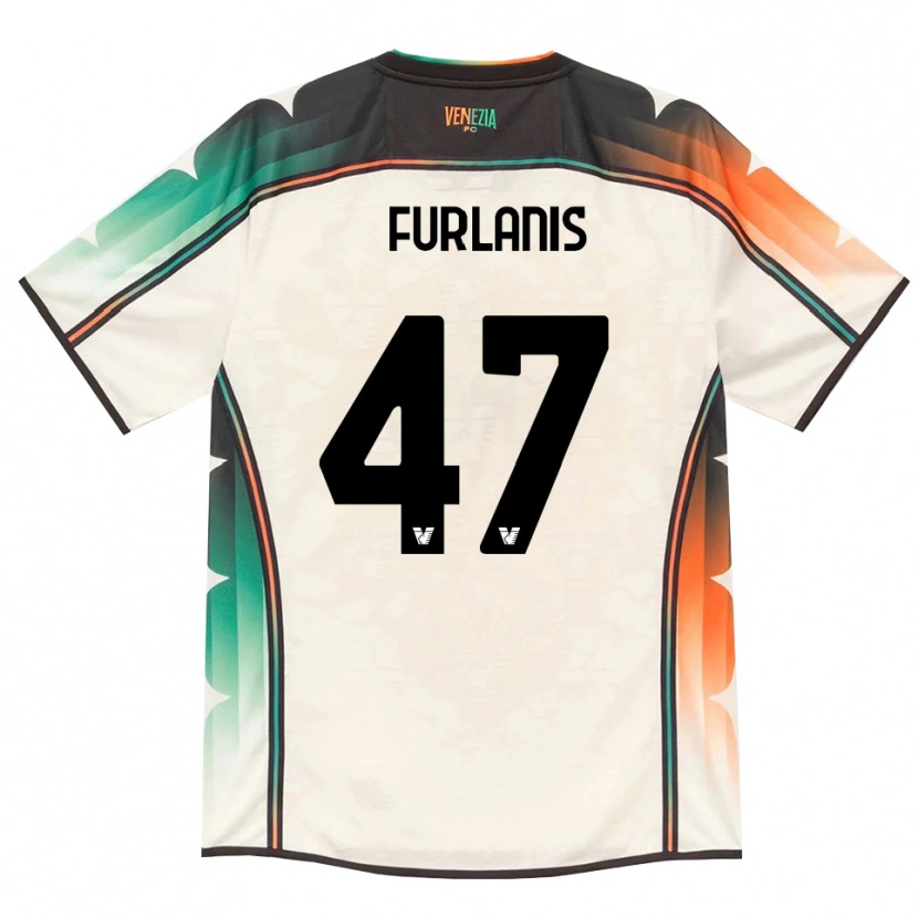 Danxen Bambino Maglia Giorgia Furlanis #47 Oldlace Arancio Verde Kit Gara Away 2026/27 Maglietta