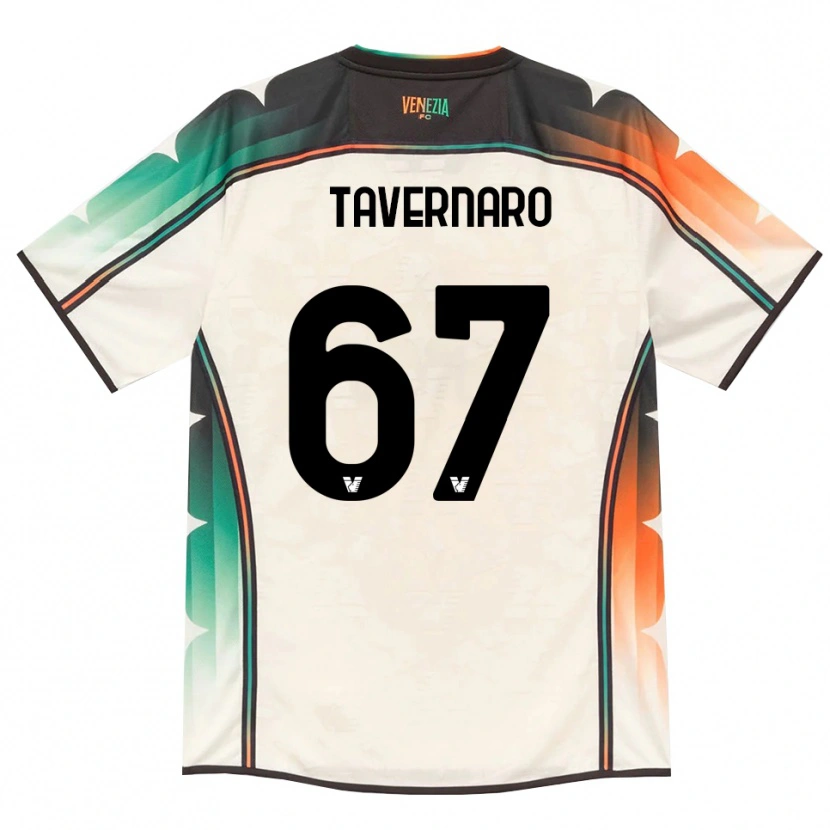 Danxen Bambino Maglia Federico Tavernaro #67 Oldlace Arancio Verde Kit Gara Away 2026/27 Maglietta