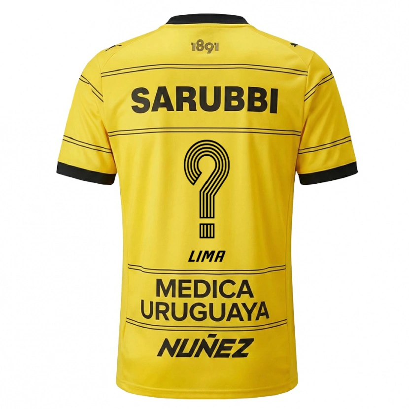 Danxen Bambino Maglia Jhonatan Lima #0 Giallo Nero Kit Gara Away 2026/27 Maglietta