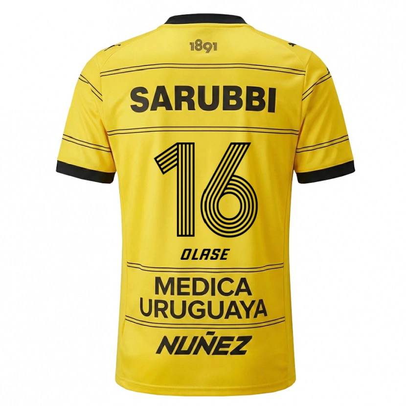 Danxen Bambino Maglia Tomás Olase #16 Giallo Nero Kit Gara Away 2026/27 Maglietta