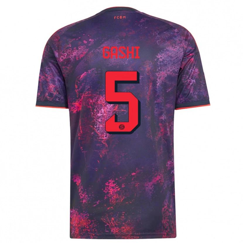 Danxen Bambino Maglia Afrim Gashi #5 Viola Rosso Kit Gara Third 2026/27 Maglietta