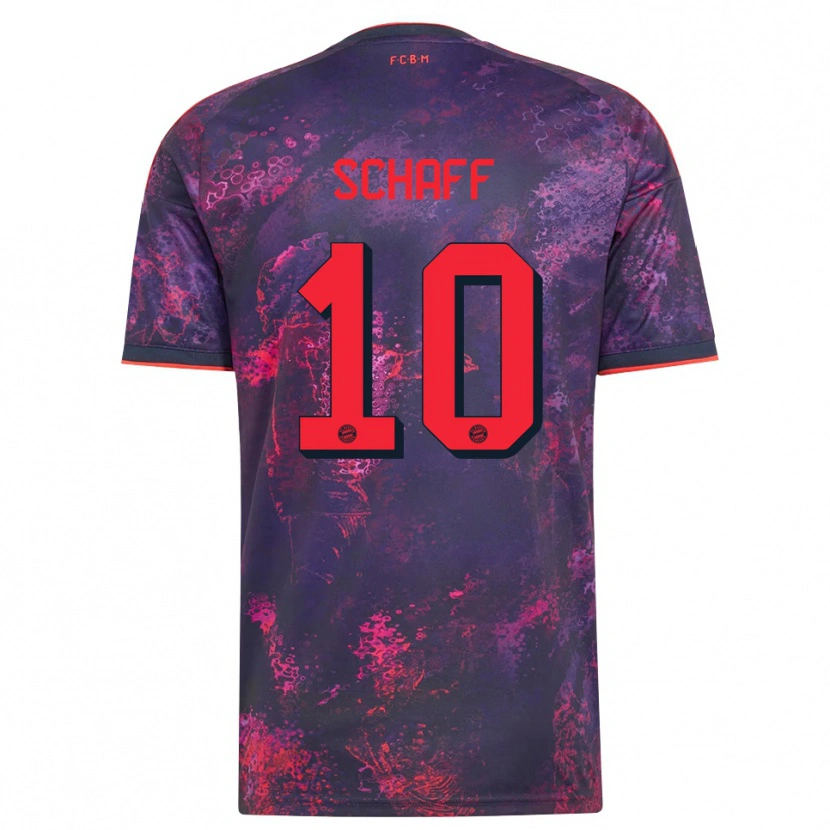Danxen Bambino Maglia Simon Schaff #10 Viola Rosso Kit Gara Third 2026/27 Maglietta