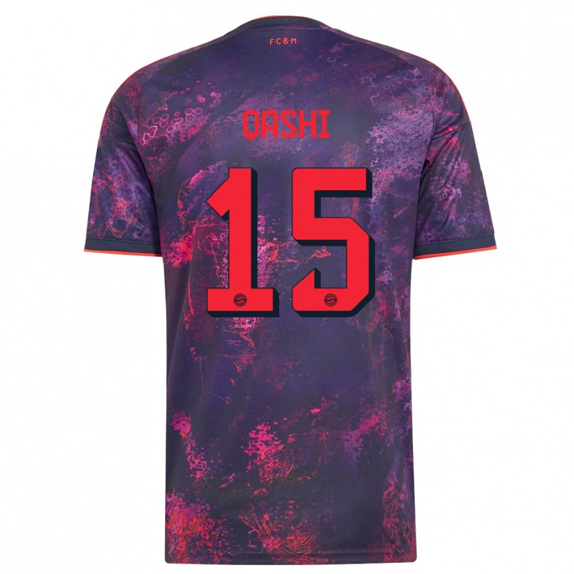 Danxen Bambino Maglia Yousef Qashi #15 Viola Rosso Kit Gara Third 2026/27 Maglietta