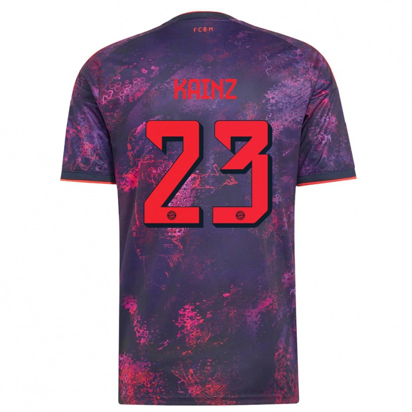 Danxen Bambino Maglia Manuel Kainz #23 Viola Rosso Kit Gara Third 2026/27 Maglietta