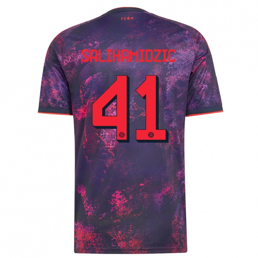 Danxen Bambino Maglia Nick Salihamidzic #41 Viola Rosso Kit Gara Third 2026/27 Maglietta