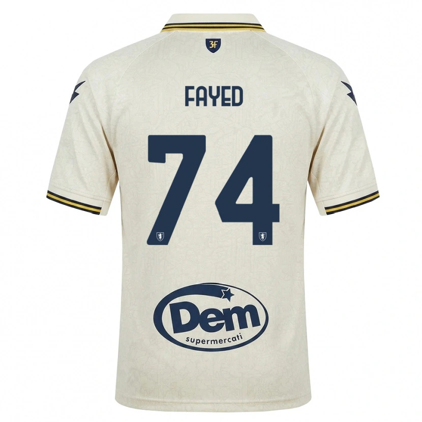Danxen Bambino Maglia Omar Fayed #74 Oldlace Giallo Nero Kit Gara Away 2026/27 Maglietta